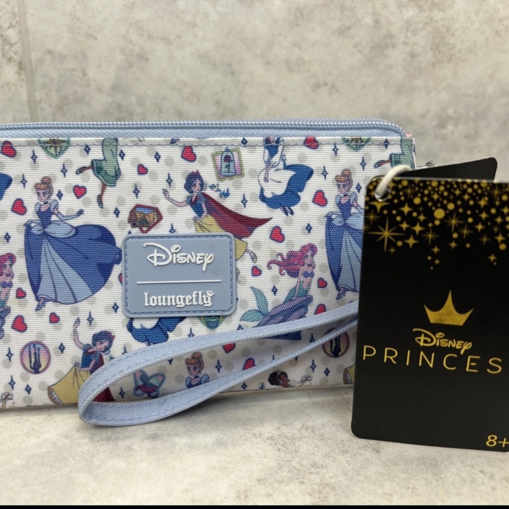 Loungefly Disney Princess Patterned Wristlet
